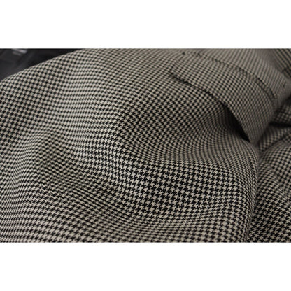 Dolce & Gabbana Gray Checkered Single Breasted Jacket Blazer