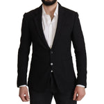 Dolce & Gabbana Black Single Breasted Coat Men Blazer JKT3378- 50