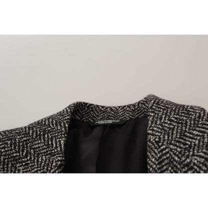 Dolce & Gabbana Gray Cotton Single Breasted Fantasy Blazer