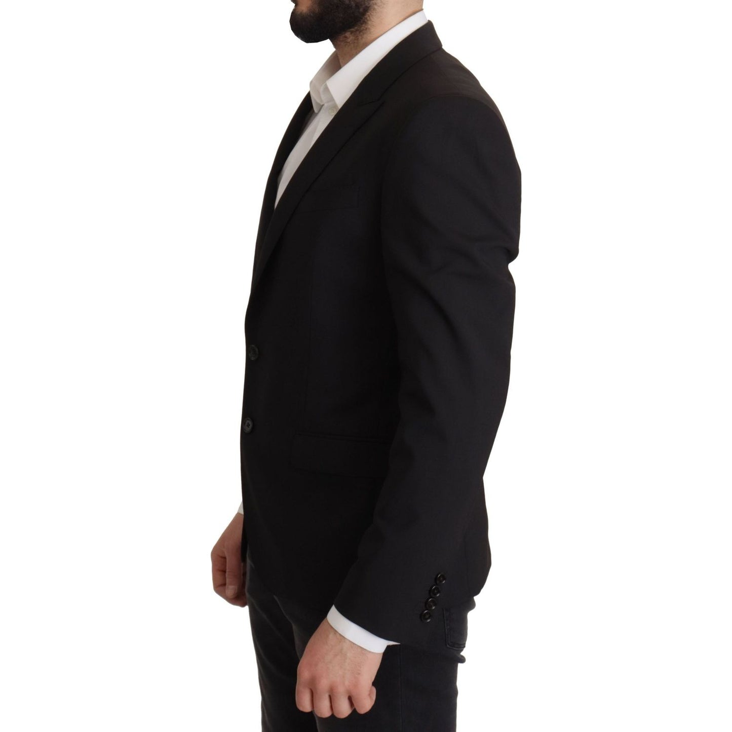 Dolce & Gabbana Black Single Breasted Jacket MARTINI Blazer