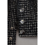 Dolce & Gabbana Black Houndstooth Polyester Bomber Jacket JKT3333- 52