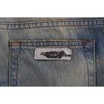 Cavalli Blue Wash Cotton Slim Fit Bootcut Jeans