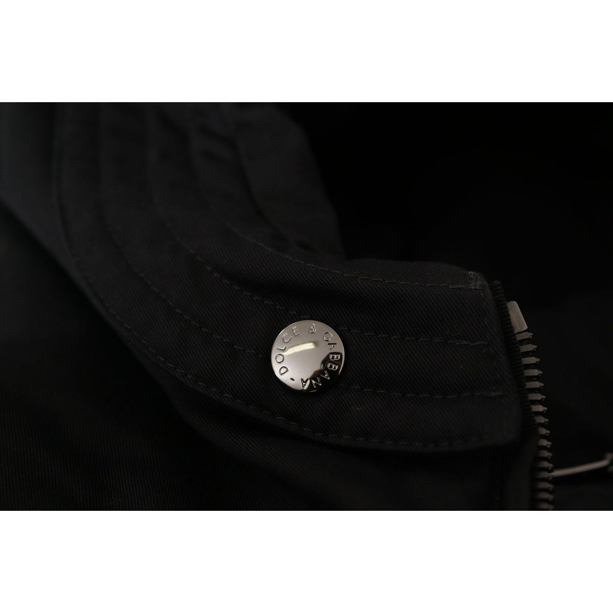 Dolce & Gabbana Black Nylon Hooded Parka Coat Winter Jacket