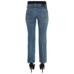 Costume National Blue Cotton Slim Fit Cropped Jeans Jeans & Pants