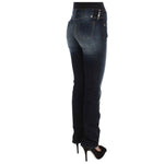 Costume National Blue Cotton Slim Fit Bootcut Jeans Jeans & Pants