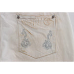 Costume National White Cotton Slim Fit Bootcut Jeans