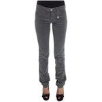 Costume National Gray Cotton Super Slim Corduroys Jeans SIG32591-1