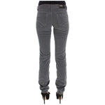 Costume National Gray Cotton Super Slim Corduroys Jeans SIG32591-1
