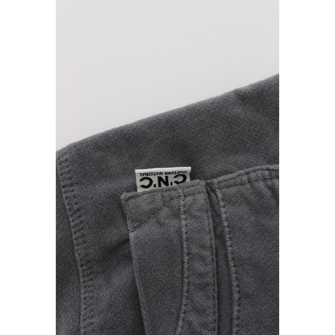 Costume National Gray Cotton Super Slim Corduroys Jeans SIG32591-1