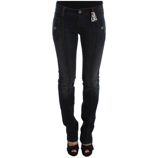 Ermanno Scervino Blue Wash Cotton Slim Fit Jeans