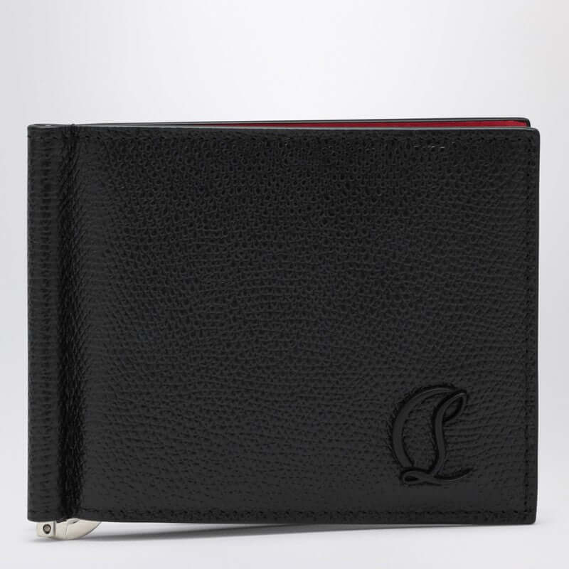 Christian Louboutin Mooncrest black leather card holder 3255092LE/R_LOUBO-BK01_100