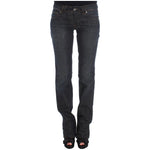 John Galliano Blue Wash Cotton Blend Slim Fit Bootcut Jeans