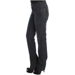John Galliano Blue Wash Cotton Blend Slim Fit Bootcut Jeans