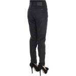 Ermanno Scervino Black Cotton Blend Regular Fit Pants Jeans & Pants