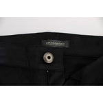 Ermanno Scervino Black Cotton Blend Regular Fit Pants Jeans & Pants
