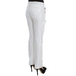 Ermanno Scervino White Nylon Padded Slim Fit Cargo Pants