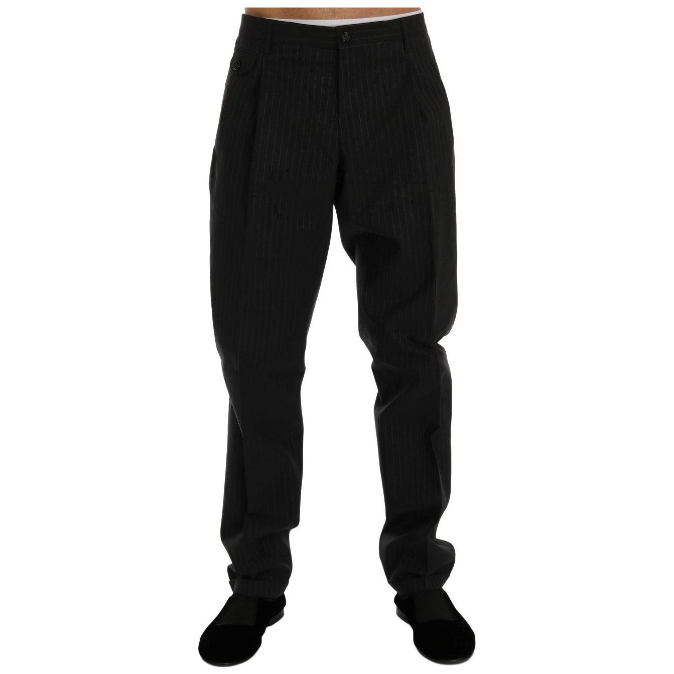 بنطلون رسمي مخطط أنيق بقصّة مستقيمة من دولتشي آند غابانا