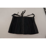 Dolce & Gabbana Black Corset Belt Stretch Waist Strap Top