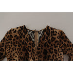 Dolce & Gabbana Brown Leopard Wrap A-line Maxi Viscose Dress