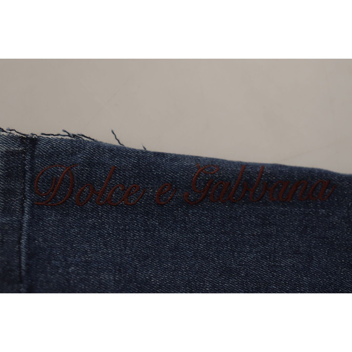 بنطلون جينز دولتشي آند غابانا متعدد الألوان بخصر عالٍ وقصة واسعة