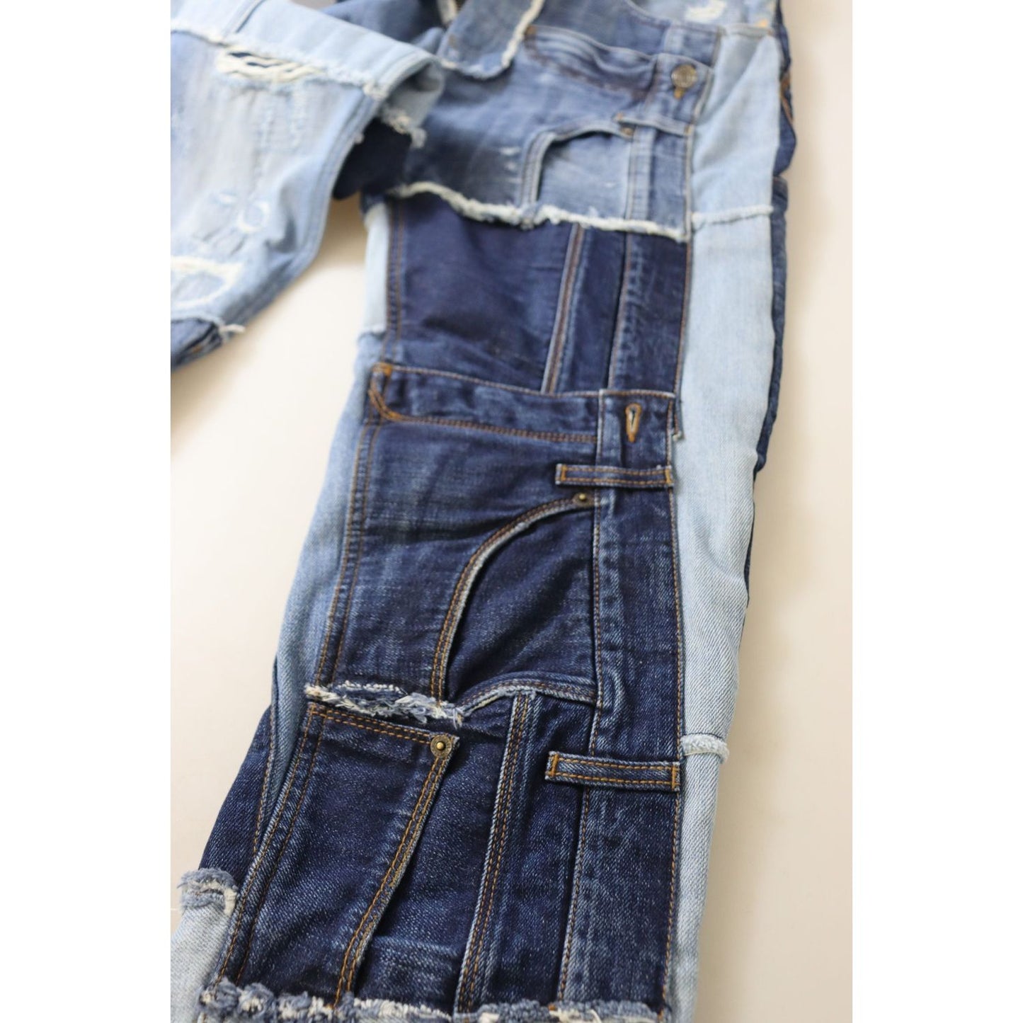 Dolce & Gabbana Multicolor Patchwork High Waist Denim Jeans