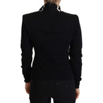 Dolce & Gabbana Black Cashmere Turtleneck Pullover Sweater