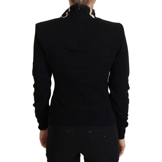 Dolce & Gabbana Black Cashmere Turtleneck Pullover Sweater