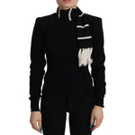 Dolce & Gabbana Black Cashmere Turtleneck Pullover Sweater