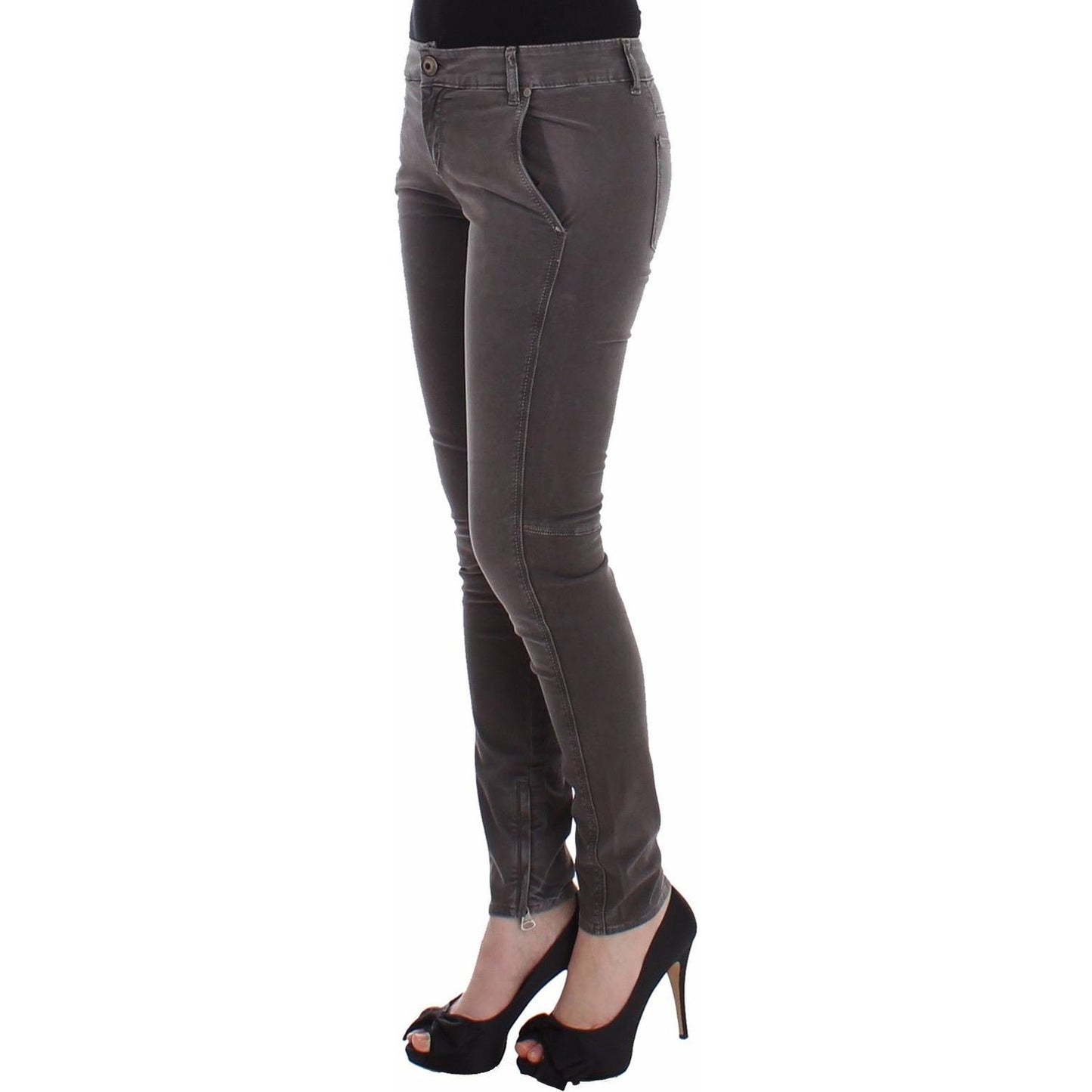 Ermanno Scervino Gray Slim Jeans Denim Pants Skinny Leg Stretch SIG12460-1