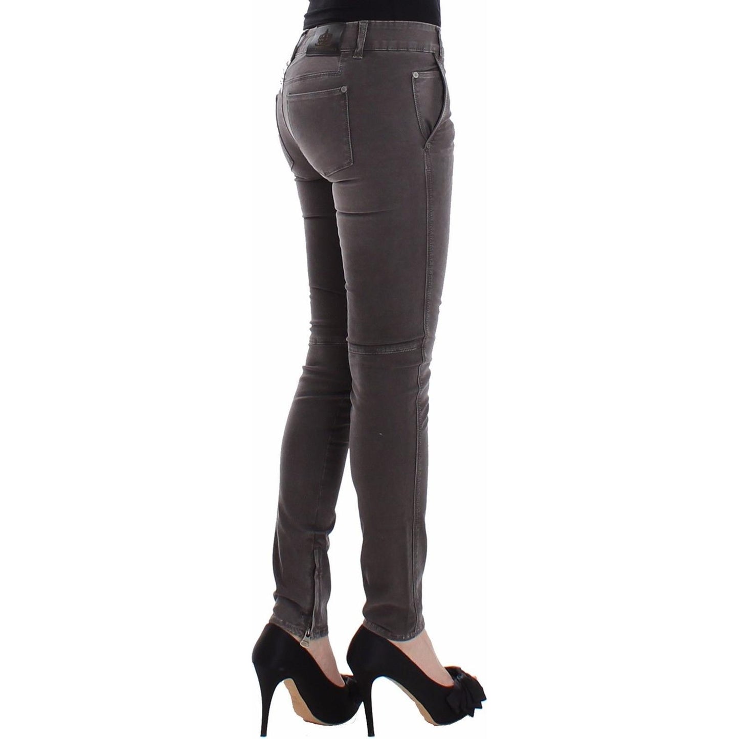 Ermanno Scervino Gray Slim Jeans Denim Pants Skinny Leg Stretch SIG12460-1