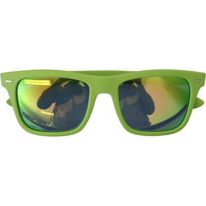 Dolce & Gabbana Green Rubber Full Rim Frame Shades DG6095 Acid Sunglasses
