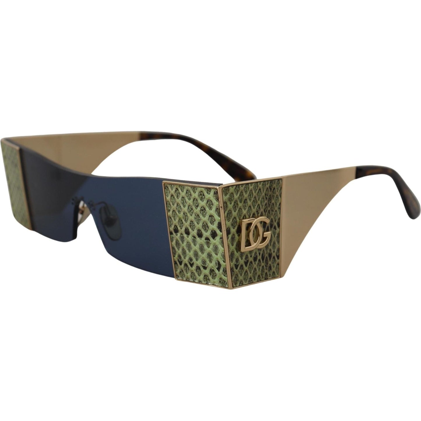 Dolce & Gabbana Gold Metal Rectangle Shades DG2263 Sunglasses GLA1176