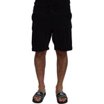 Dolce & Gabbana Black Cotton Bermuda Cargo Shorts Shorts