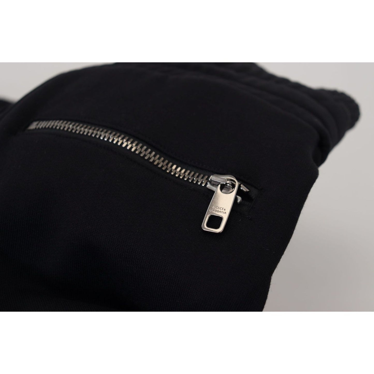 Dolce & Gabbana Black Cotton Bermuda Cargo Shorts Shorts
