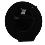Dolce & Gabbana Black Lapil Crystal Heart Feather Brooch Fedora Hat