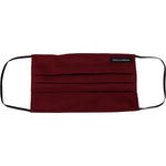Dolce & Gabbana Maroon Silk Pleated Elastic Ear Strap One Size Face Mask