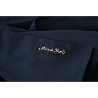 Roberto Cavalli Navy Blue Cotton Dress Formal Shirt
