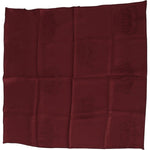 Dolce & Gabbana Maroon Silk Crown Square Wrap Handkerchief Scarf