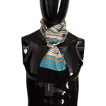 Dolce & Gabbana Multicolor Seashells DG Print Silk Shawl Fringe Scarf