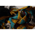 Dolce & Gabbana Multicolor DG Logo Print Shawl Wrap Fringe Scarf