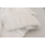 Dolce & Gabbana White Long Sleeves Fringes Cardigan Jacket