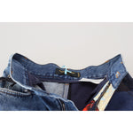 Dolce & Gabbana Blue Jacquard Majolica High Waist Jeans