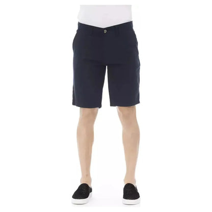 Baldinini Trend Blue Cotton Men Bermuda Short