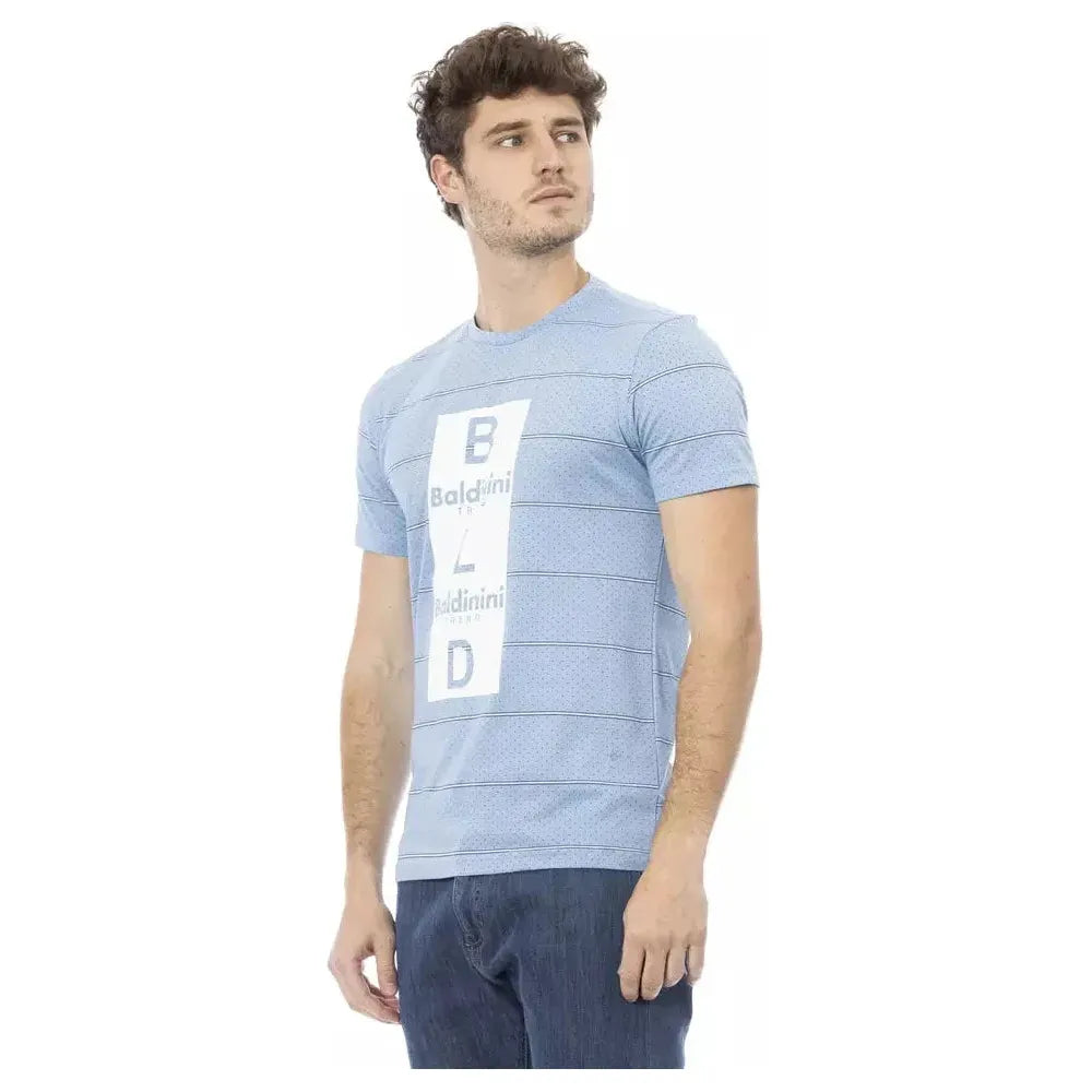 Baldinini Trend Light Blue Cotton Men T-Shirt