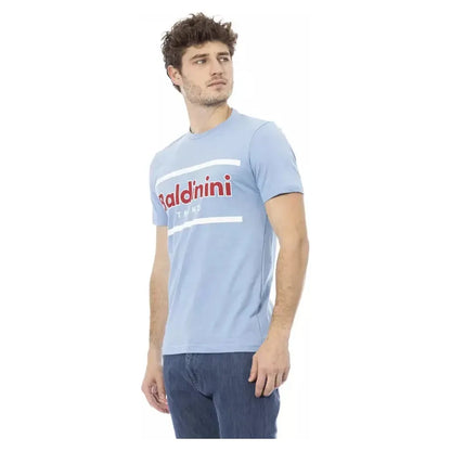 Baldinini Trend Light Blue Cotton Men T-Shirt
