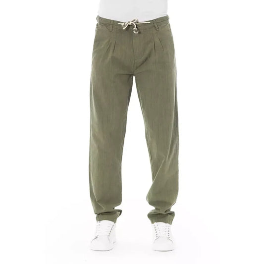 Baldinini Trend Army Cotton Men Chino Trousers