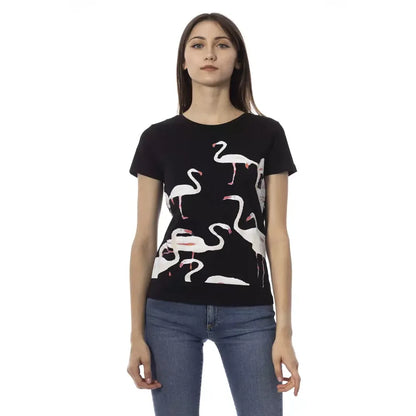 Trussardi Action Black Cotton Tops & T-Shirt