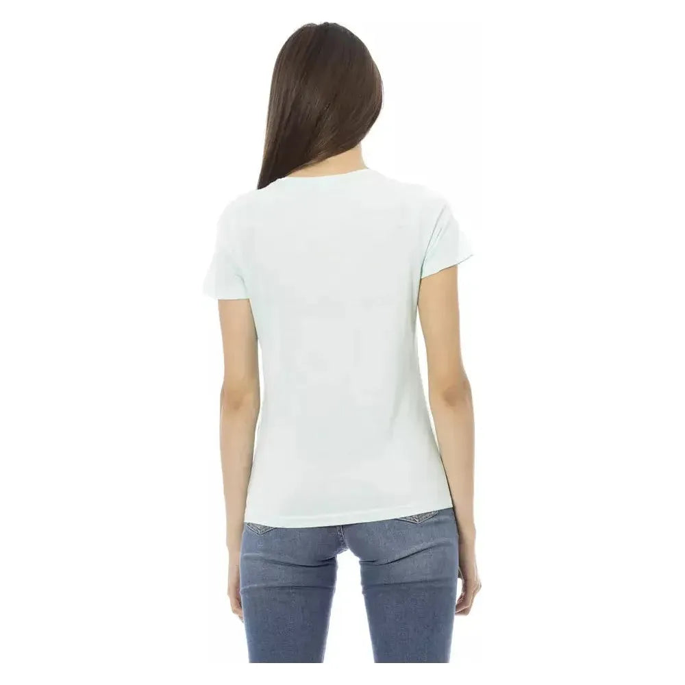 Trussardi Action Light Blue Cotton Women T-Shirt