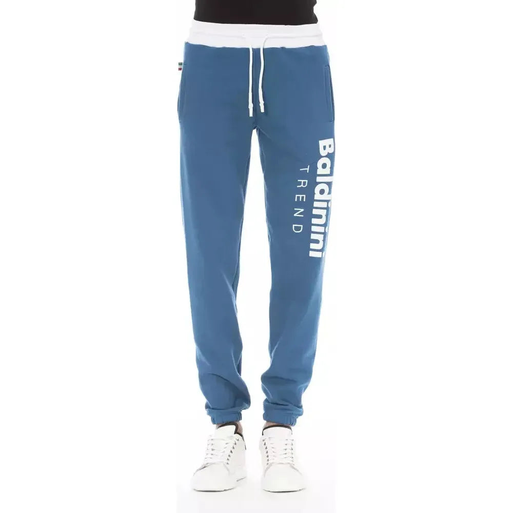 Baldinini Trend Blue Cotton Men Sport Pant