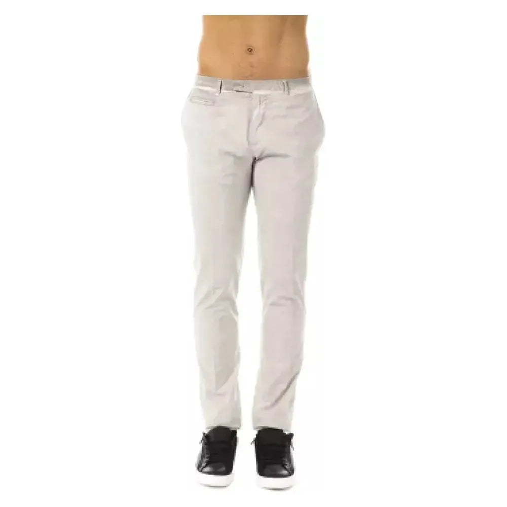 Uominitaliani Gray Cotton Mens Pant UO-17042-IT54 | XXL